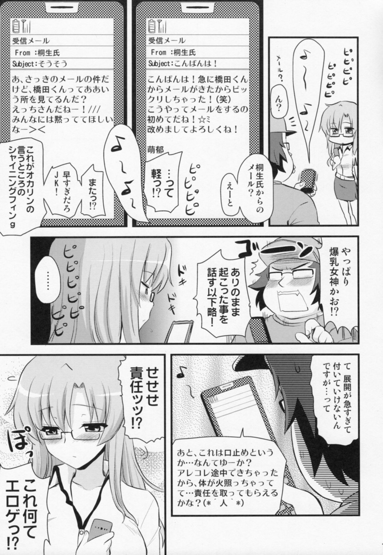 (C80) [Shin Hijiridou Honpo (Hijiri Tsukasa)] @ Channel no Megami (Steins;Gate) (C80) [真・聖堂☆本舗 (聖☆司)] @ちゃんねるの女神 (Steins;Gate)