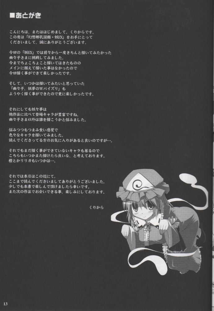 (C78) [Kujira Logic + TOYBOX (Kujiran, Kurikara)] Gensoukyou Chichi Zukan You EX (Touhou Project) (C78) (同人誌) [といぼっくす+くぢらろじっく] 幻想郷乳図鑑・妖EX