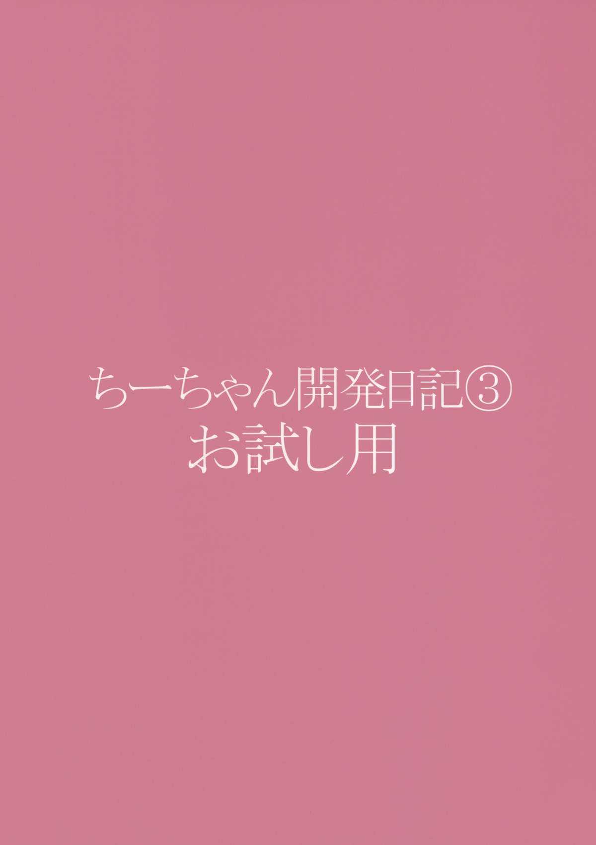 (COMITIA100) [Muchakai (Mucha)] Chii-chan Kaihatsu Nikki 3 Otameshi-you (Original) (コミティア100) [夢茶会 (むちゃ)] ちーちゃん開発日記3 お試し用 (オリジナル)
