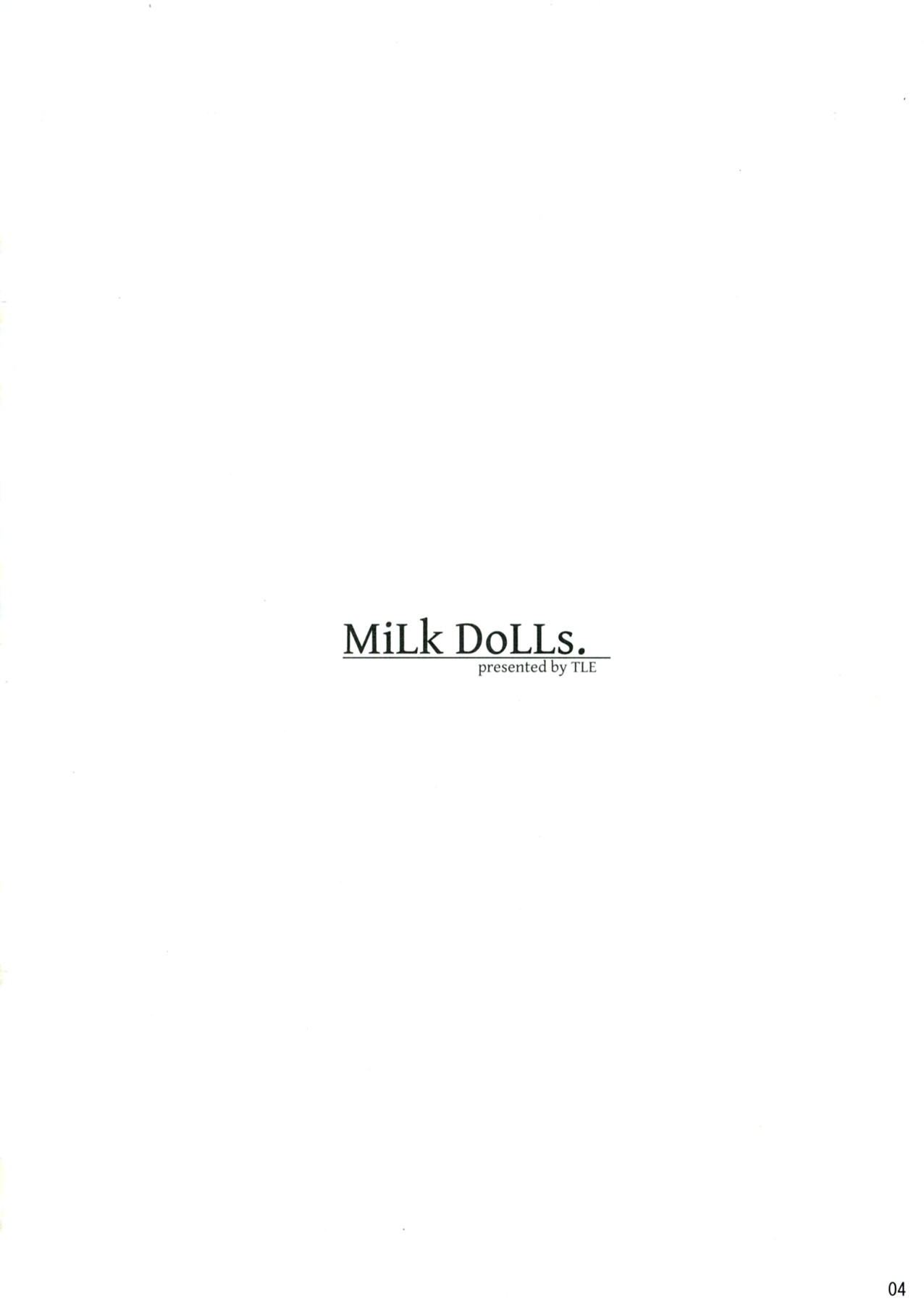 (Reitaisai 7) [TLE (Fujiyama Takashi)] MiLK DoLLs (Touhou Project) (例大祭7) [TLE (フジヤマタカシ)] MiLK DoLLs (東方Project)
