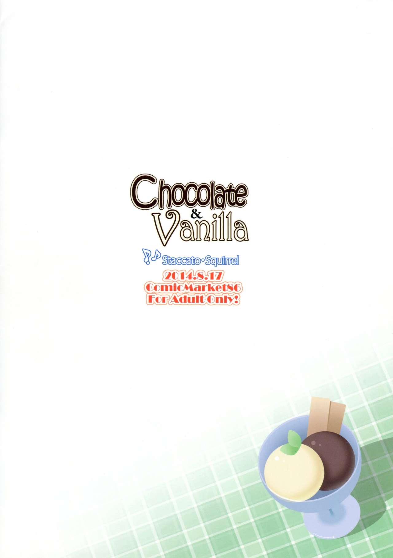 (C86) [Staccato・Squirrel (Imachi)] Chocolate&Vanilla (Kantai Collection -KanColle-) (C86) [Staccato・Squirrel (いまち)] Chocolate&Vanilla (艦隊これくしょん -艦これ-)